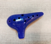 12孔塑膠ABS中音笛-藍色